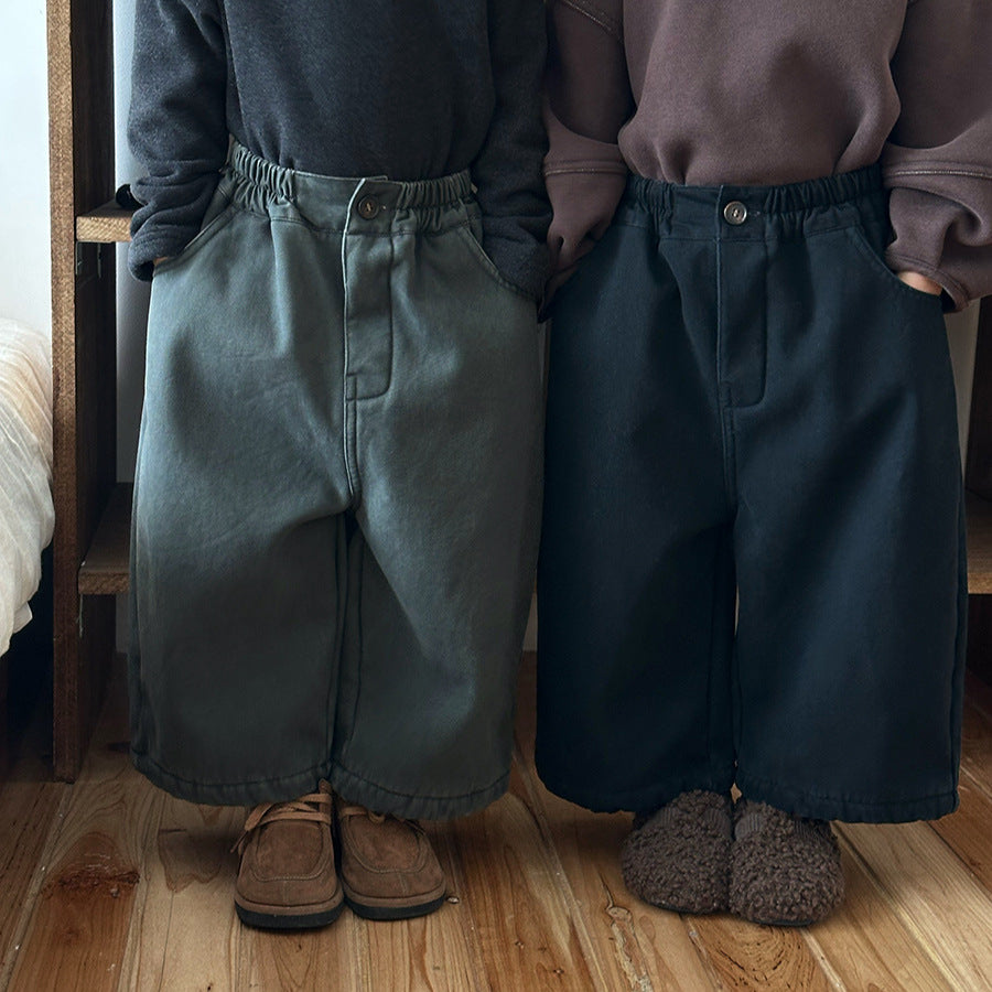 裏ボアストレートパンツ