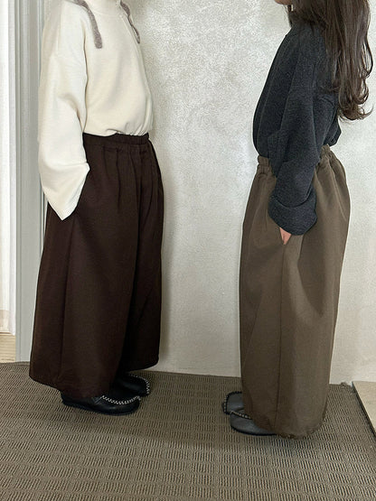 同布切替4色ワイドパンツ