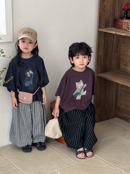 猫ちゃんプリント半袖Tシャツ