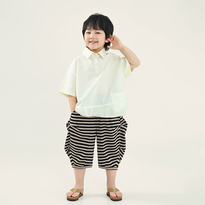 襟付き半袖シャツ
