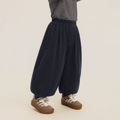フロントボタン付き裏ボアパンツ