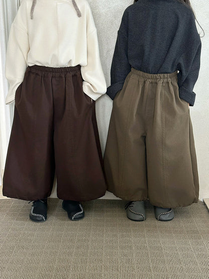 同布切替4色ワイドパンツ