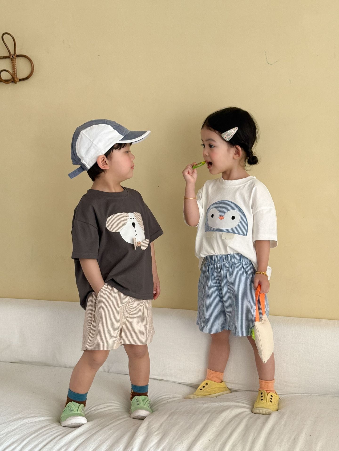 アニマルワッペンTシャツ&ショーツセット