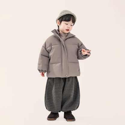 テクスチャード中綿ジャケット