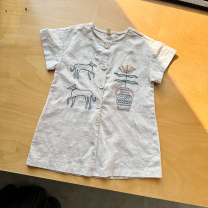 刺繍コットンシャツセット＆ワンピース