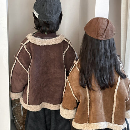 Patchwork Boa Piping Jacket