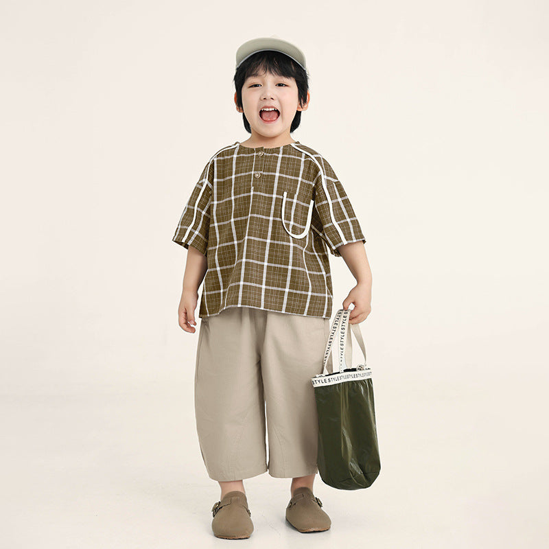 ダブルチェックシャツ