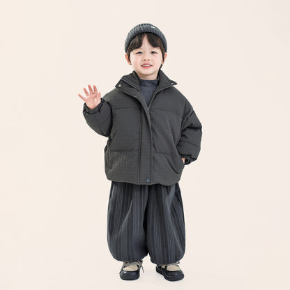 テクスチャード中綿ジャケット