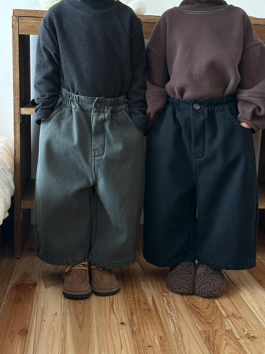 裏ボアストレートパンツ