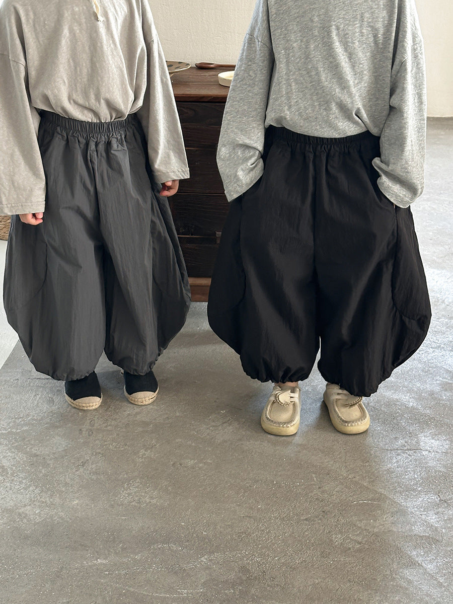 大胆シルエット無地ワイドパンツ