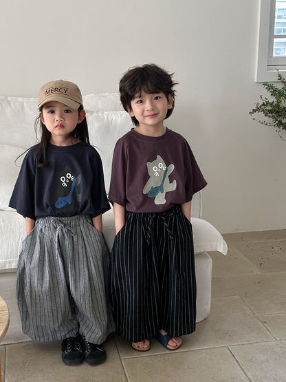 猫ちゃんプリント半袖Tシャツ