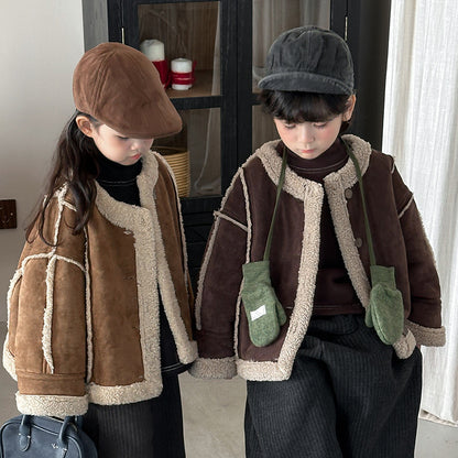 Patchwork Boa Piping Jacket