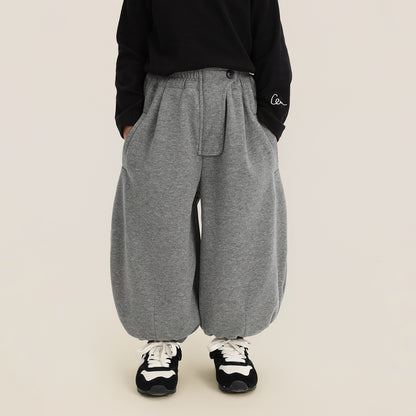 フロントボタン付き裏ボアパンツ