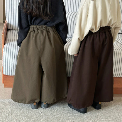 同布切替4色ワイドパンツ