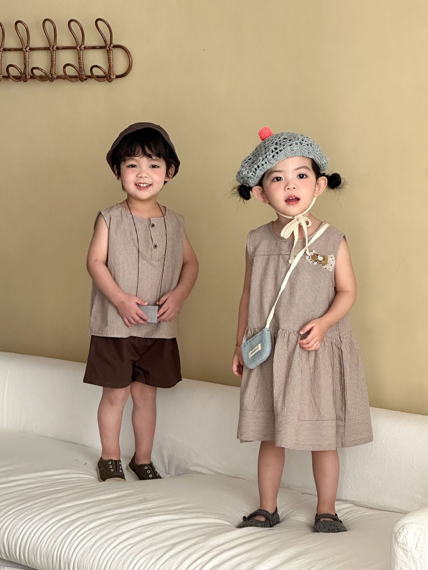 細ストライプタンクトップセット＆ワンピース