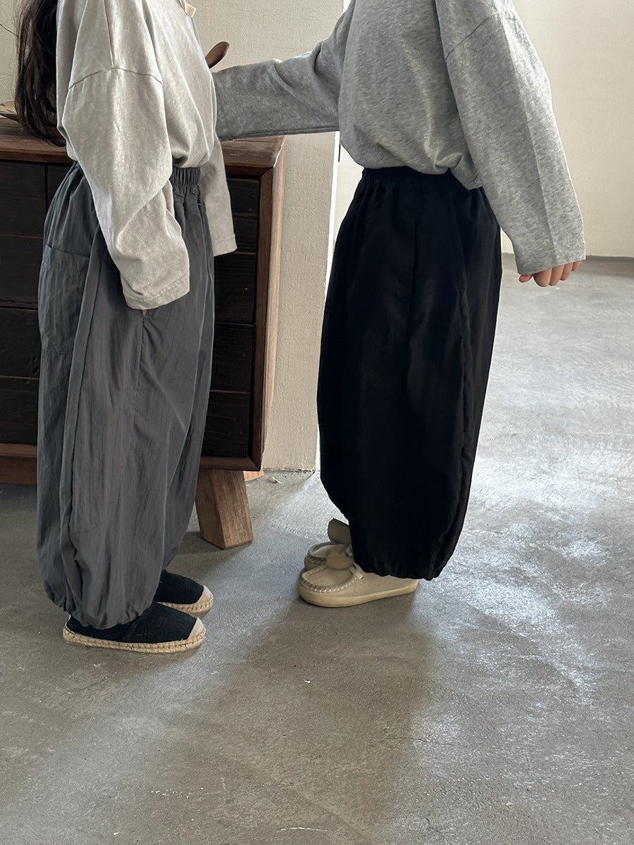 大胆シルエット無地ワイドパンツ