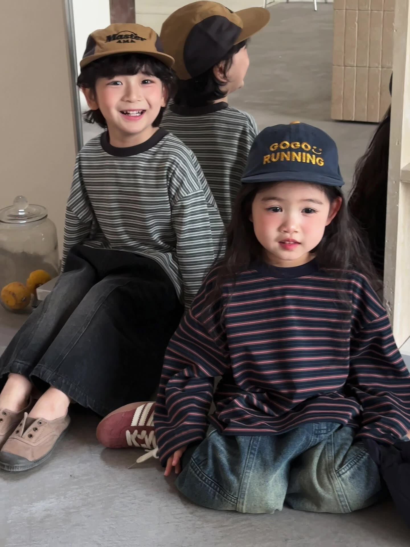 ボーダーカットソー