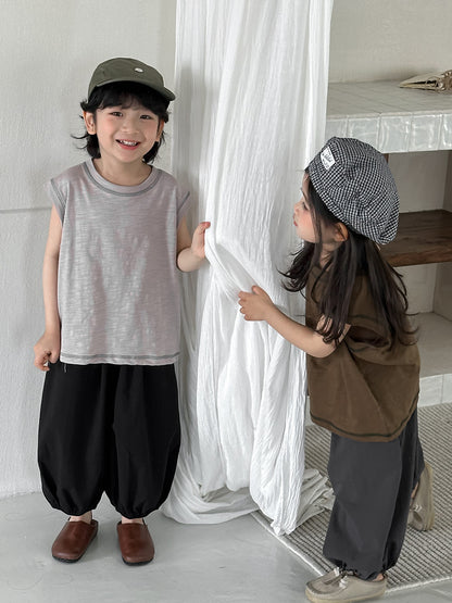ステッチ純綿タンクトップ