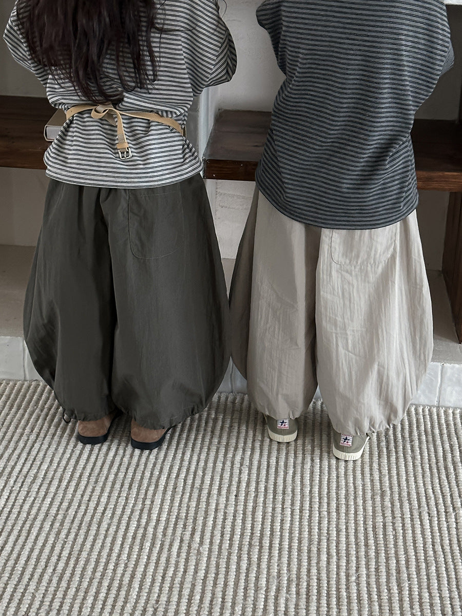 大胆シルエット無地ワイドパンツ