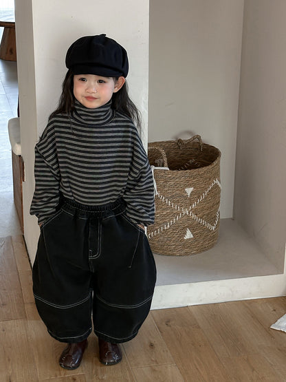 カシミア風ボーダートップス