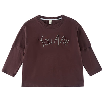 重ね着風長袖Tシャツ