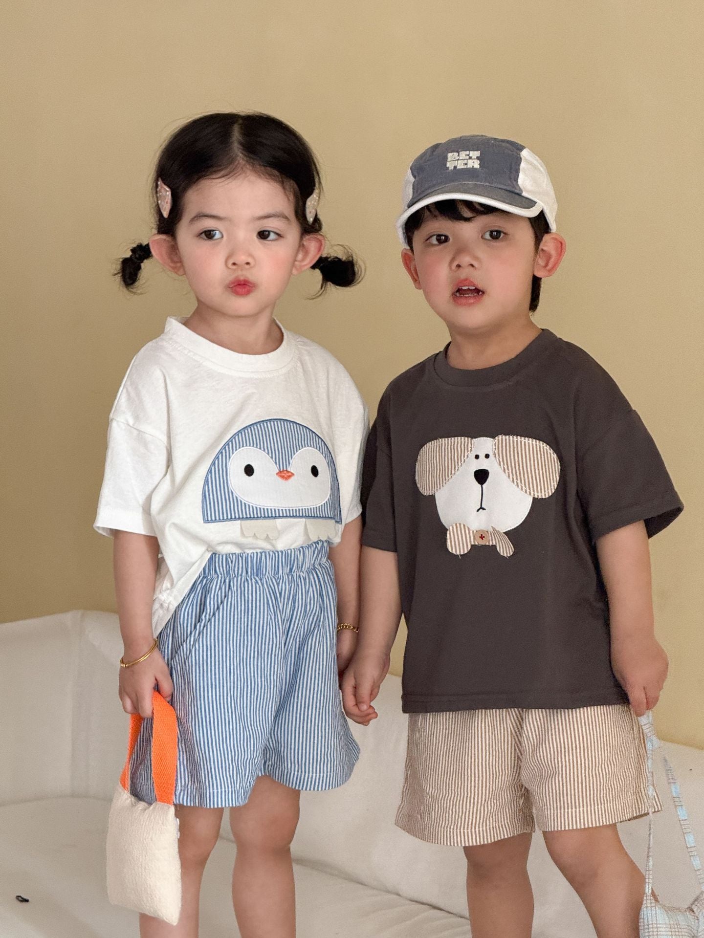 アニマルワッペンTシャツ&ショーツセット