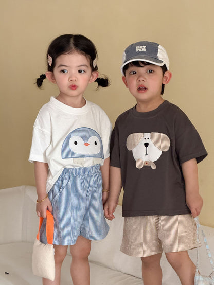 アニマルワッペンTシャツ&ショーツセット