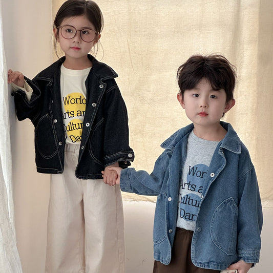 大きめポケットデニムジャケット