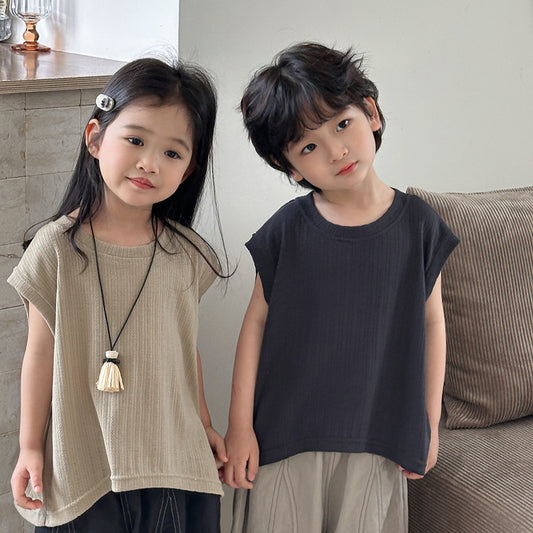 無地リブタンクトップ