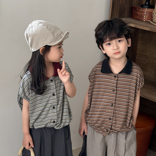 バイカラーボーターポロシャツ