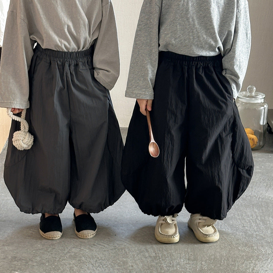 大胆シルエット無地ワイドパンツ