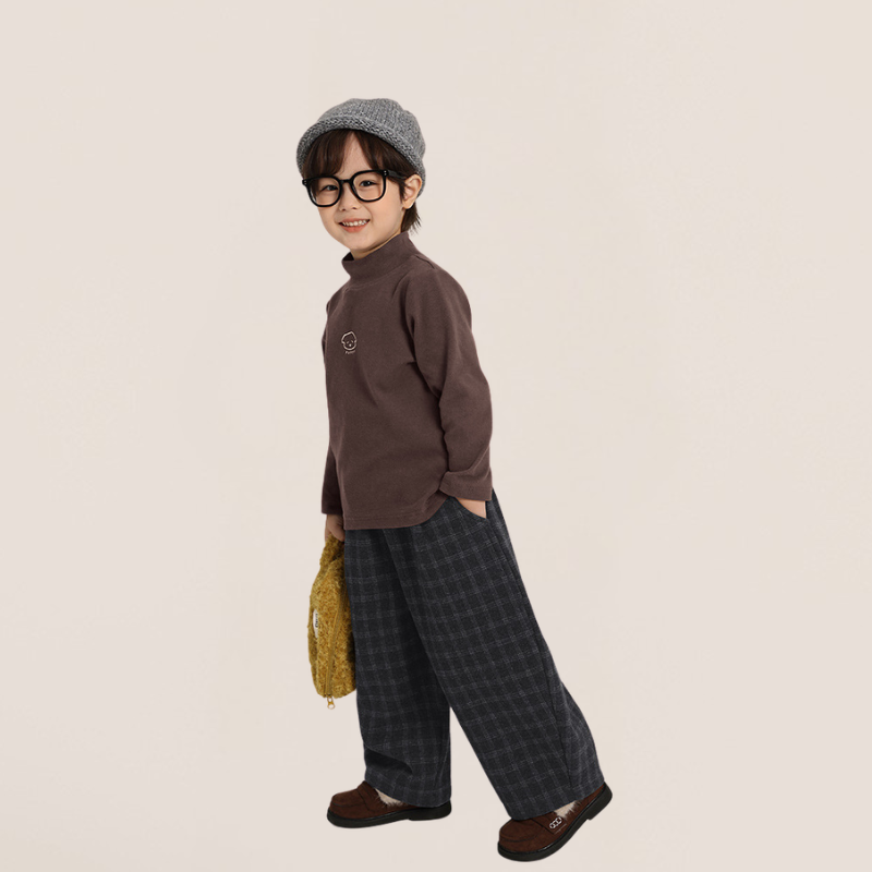 ワンポイントプリントハーフタートルカットソー