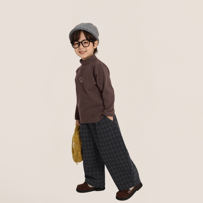 ワンポイントプリントハーフタートルカットソー