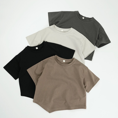 裾デザイン半袖Tシャツ