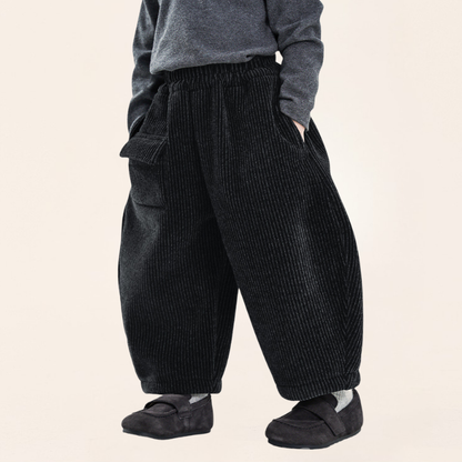 裏ボアシェニール織りパンツ