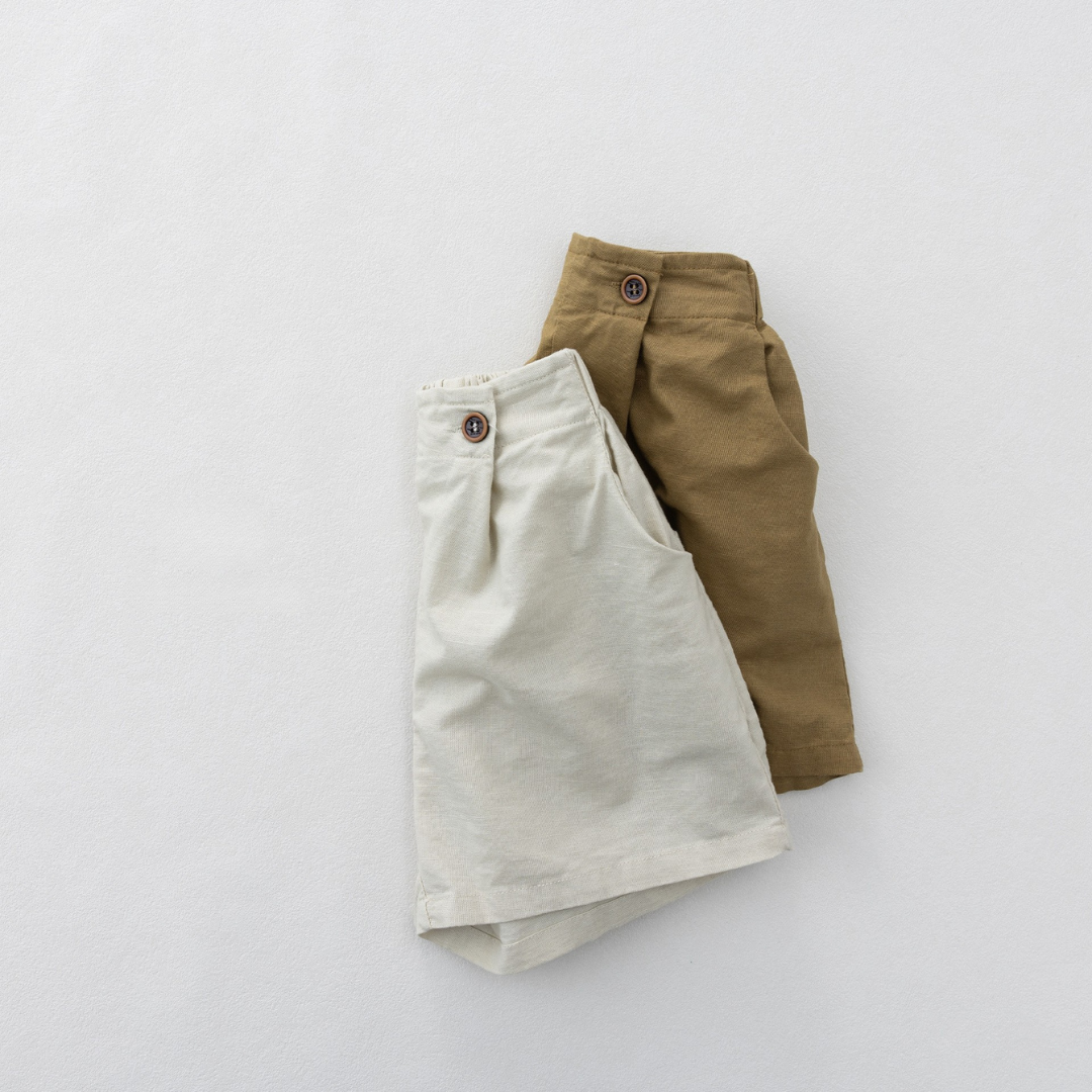 アシンメトリーボタンハーフパンツ