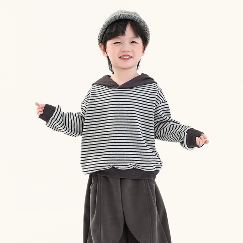 細ボーダーフーディー