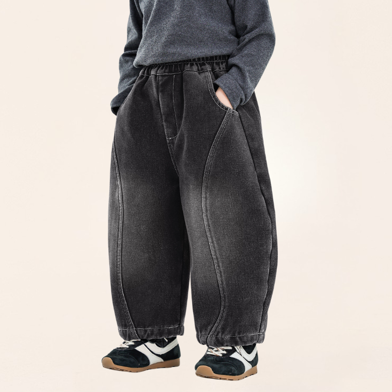 ヴィンテージ加工裏ボアデニムパンツ