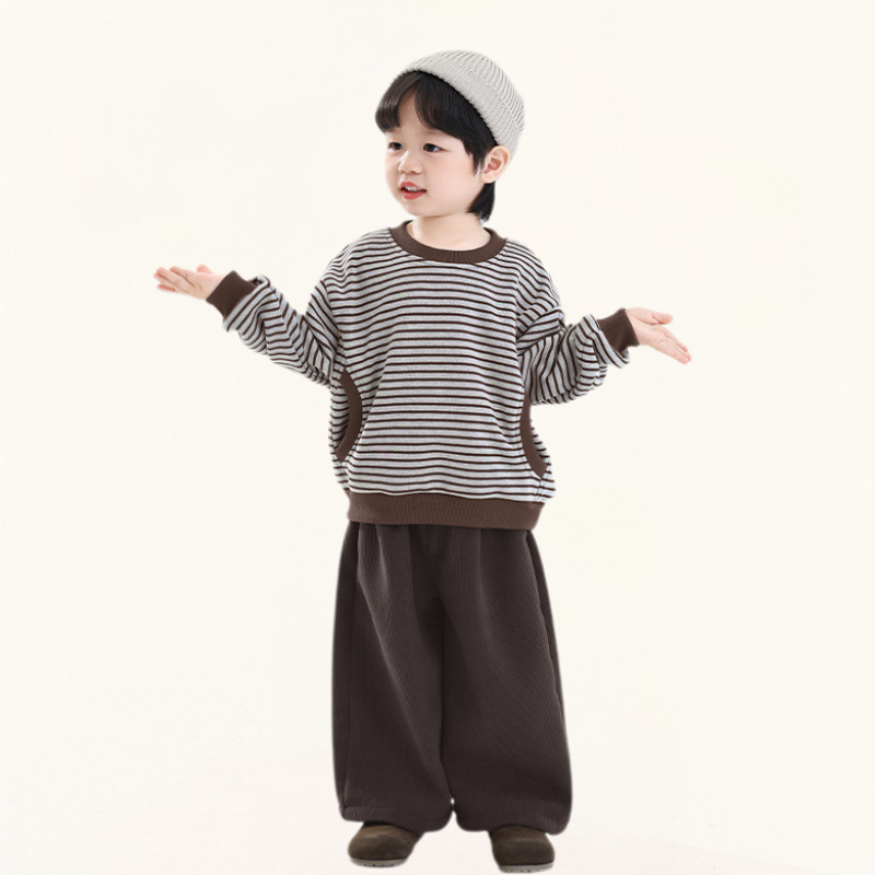 裏毛コーデュロイワイドパンツ