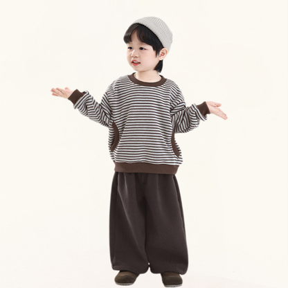 裏毛コーデュロイワイドパンツ