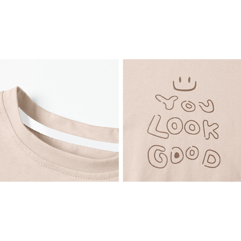 線描きプリントＴシャツ