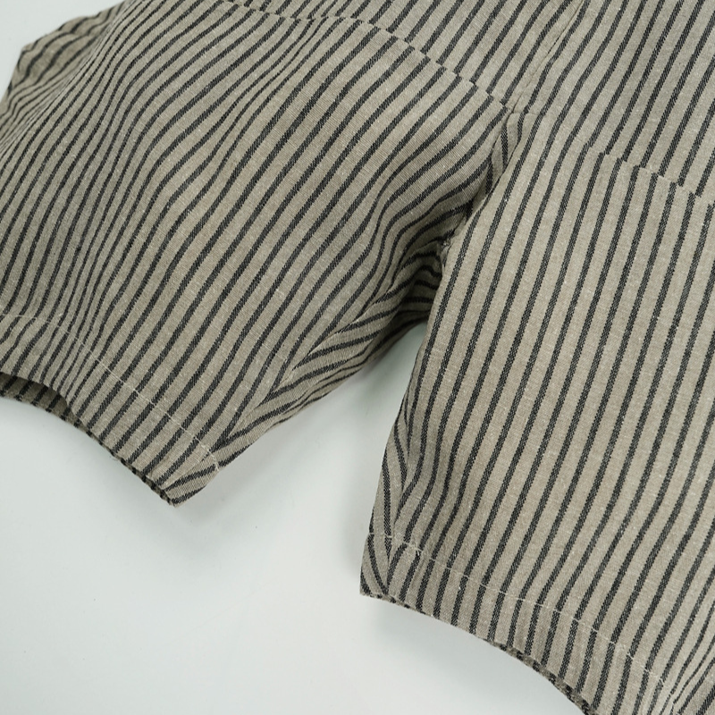 ストライプ七分丈ハーレムパンツ