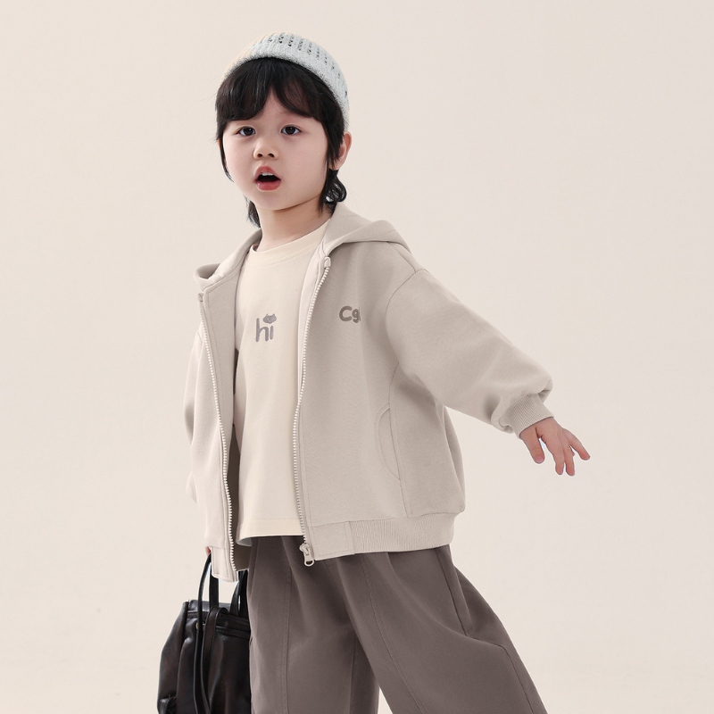 小文字ロゴジップアップパーカー