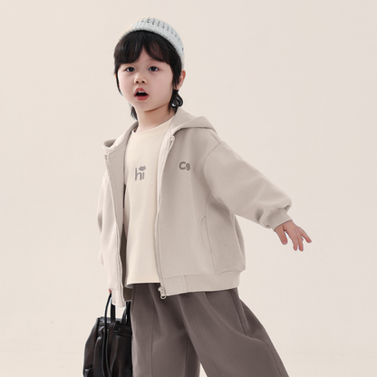 小文字ロゴジップアップパーカー