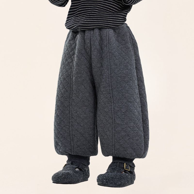 ダイヤモンドキルト裾ゴムパンツ