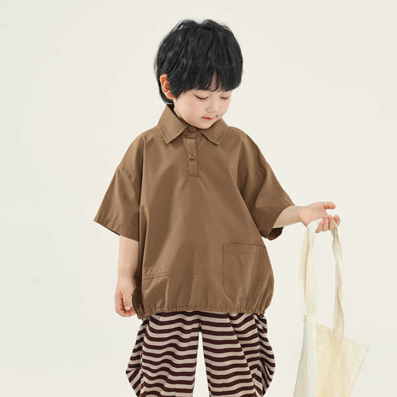 襟付き半袖シャツ