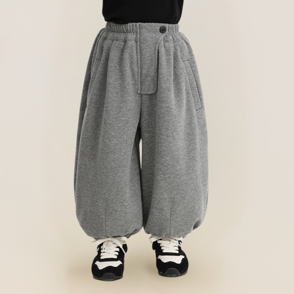 フロントボタン付き裏ボアパンツ