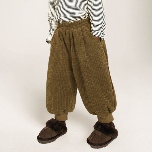 Waffle boa pants