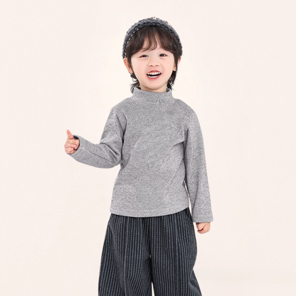 かすか縦ストライプ裏ボアインナー