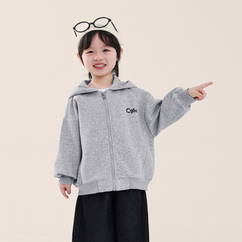 小文字ロゴジップアップパーカー